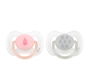 KioKids Lot de 2 Sucettes Orthodontiques Petits Moments 18+ mois - Rose et Gris
