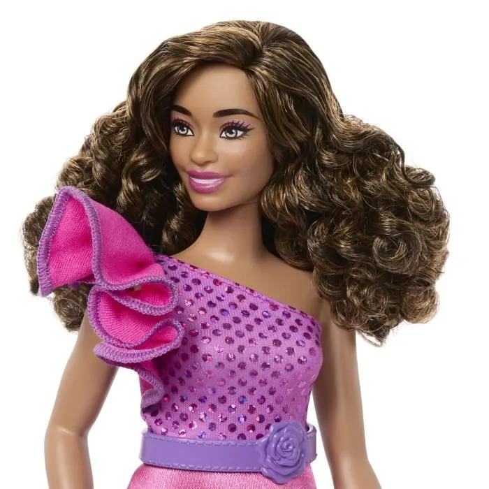 Barbie Barbie Fashionistas 225 - Poupée ronde cheveux bruns et robe rose Barbie Barbie Fashionistas 225 - Poupée ronde cheveux bruns et robe rose