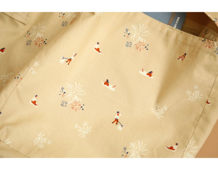 Dailylike Toile coton organique fireworks 1,10m x 3m