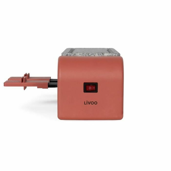 Livoo DOC310R Raclette connectable pour 2 personnes, Rouge et gris