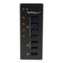 StarTech.com Hub USB 3.0 4 Ports avec 3 Ports de Charge USB Montage Mural