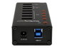 StarTech.com Hub USB 3.0 4 Ports avec 3 Ports de Charge USB Montage Mural