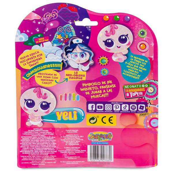 Bandai - Ksimerito Bebe Eskuish - Jouet sensoriel en latex translucide rempli de sirop de maïs, extensible et malléable - À partir de 36 mois