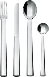 Alessi Service de Couverts Rond de 24 Pièces en Acier Inoxydable 18/10