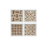 Home ESPRIT Jeu de 4 tableaux Moderne 22 x 2 x 22 cm