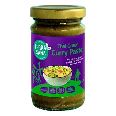 TERRASANA Pâte de curry vert thaïlandaise Bio Végane 120g TERRASANA Pâte de curry vert thaïlandaise Bio Végane 120g