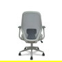 Chaise Ergo529 Mécanisme d'inclinaison tissu Gris clair Maille Gris Structure polyamide grise Accoudoirs fixes Sans appui-tête Roulettes pour moquette