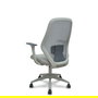 Chaise Ergo529 Mécanisme d'inclinaison tissu Gris clair Maille Gris Structure polyamide grise Accoudoirs fixes Sans appui-tête Roulettes pour moquette