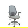 Chaise Ergo529 Mécanisme d'inclinaison tissu Gris clair Maille Gris Structure polyamide grise Accoudoirs fixes Sans appui-tête Roulettes pour moquette