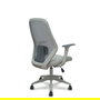 Chaise Ergo529 Mécanisme d'inclinaison tissu Gris clair Maille Gris Structure polyamide grise Accoudoirs fixes Sans appui-tête Roulettes pour moquette