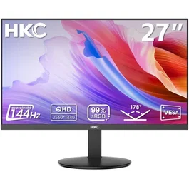 HKC Écran PC V2718QS 27" QHD 144Hz Dalle IPS 1ms - Écran Gaming avec Ports HDMI et DisplayPort - Noir