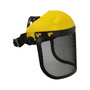WOLFPACK LINEA PROFESIONAL Protecteur facial avec harnais et grille en maille jaune