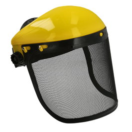 WOLFPACK LINEA PROFESIONAL Protecteur facial avec harnais et grille en maille jaune