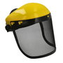 WOLFPACK LINEA PROFESIONAL Protecteur facial avec harnais et grille en maille jaune