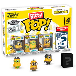 FUNKO Blister de 4 figurines Bitty POP Minions Série 1