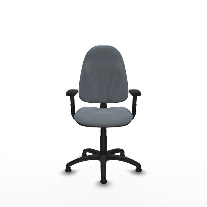 PIQUERAS Y CRESPO Chaise de bureau Algarra, tissu gris, accoudoirs 2D
