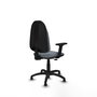 PIQUERAS Y CRESPO Chaise de bureau Algarra, tissu gris, accoudoirs 2D