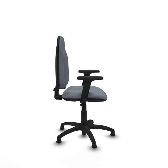 PIQUERAS Y CRESPO Chaise de bureau Algarra, tissu gris, accoudoirs 2D