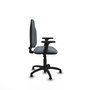 PIQUERAS Y CRESPO Chaise de bureau Algarra, tissu gris, accoudoirs 2D