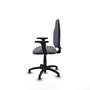 PIQUERAS Y CRESPO Chaise de bureau Algarra, tissu gris, accoudoirs 2D