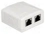 DELOCK Prise murale RJ45 double socle Cat 6a blanc