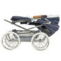 Decuevas Poussette Vintage Reborn Pliable pour Poupées avec Ombrelle et Accessoires, Azur Marine, 90x40x90 cm