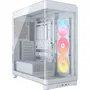 Corsair 4500X FRAME Mid-Tower Blanc - Boîtier PC modulaire avec verre trempé, support 2 radiateurs 360mm, 10 ventilateurs, ARGB et bras Anti-Sag pour carte graphique