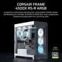 Corsair 4500X FRAME Mid-Tower Blanc - Boîtier PC modulaire avec verre trempé, support 2 radiateurs 360mm, 10 ventilateurs, ARGB et bras Anti-Sag pour carte graphique