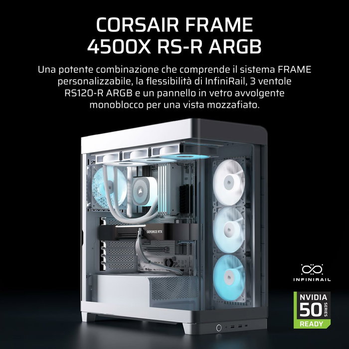 Corsair FRAME 4500X RS-R ARGB Blanc Corsair FRAME 4500X RS-R ARGB Blanc