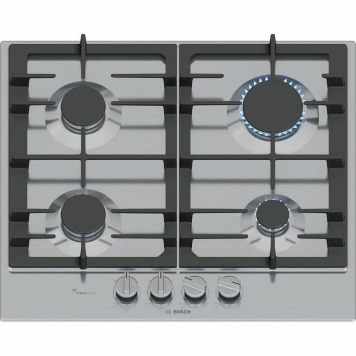 Bosch Table de cuisson à gaz Série 6 PCP6A5I90, 4 foyers, Inox Bosch Table de cuisson à gaz Série 6 PCP6A5I90, 4 foyers, Inox