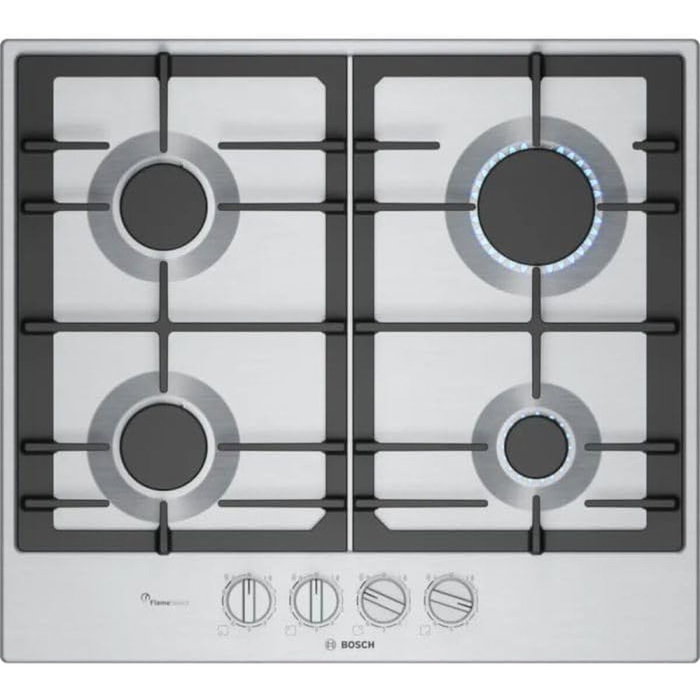 Bosch Table de cuisson à gaz Série 6 PCP6A5I90, 4 foyers, Inox Bosch Table de cuisson à gaz Série 6 PCP6A5I90, 4 foyers, Inox