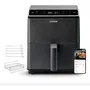 Cosori Friteuse sans huile Dual Blaze Chef Edition 6,4L 1700W Noire - 12 Programmes, 5 Brochettes, 1 Grille - Cuisson rapide et uniforme