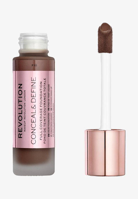 Makeup Revolution Conceal & Define Fond de teint crème sans huile Teinte F 18