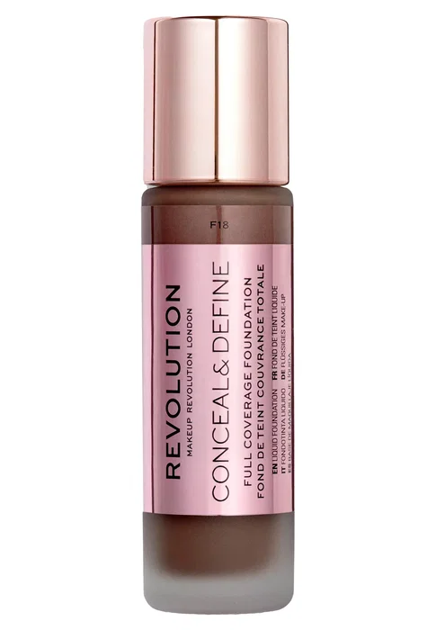 Makeup Revolution Conceal & Define Fond de teint crème F 18, 23 ml