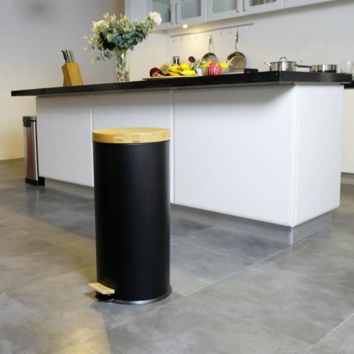 Kitchen Move Poubelle FOREST 30 L Noir Mat Kitchen Move Poubelle FOREST 30 L Noir Mat