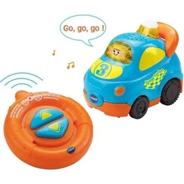 VTech Tut Tut Bolides Radiocommandé Hugo Super Turbo - Voiture télécommandée pour enfants avec chansons et lumières - Version française