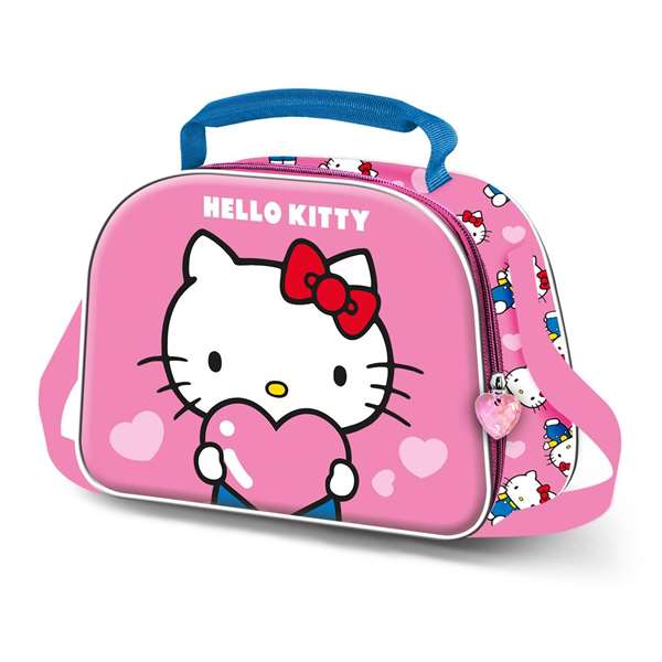 Karactermania Hello Kitty Merendero 3D Heart 85% Polyester 15% EVA 10x26x20cm Porte-repas Isotherme Enfant Karactermania Hello Kitty Merendero 3D Heart 85% Polyester 15% EVA 10x26x20cm Porte-repas Isotherme Enfant