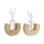DKD Home Decor Figurine Décorative Danseuse Classique (Lot de 2)