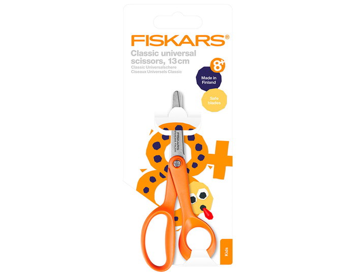 Fiskars Ciseaux pour enfants 8+ CLASSIC à pointes arrondies 14cm