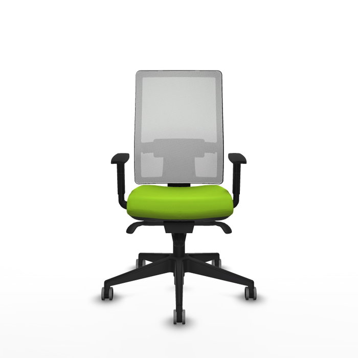 PIQUERAS Y CRESPO Fauteuil de bureau Horna, similicuir pistache et maille blanche, mécanisme synchro PIQUERAS Y CRESPO Fauteuil de bureau Horna, similicuir pistache et maille blanche, mécanisme synchro