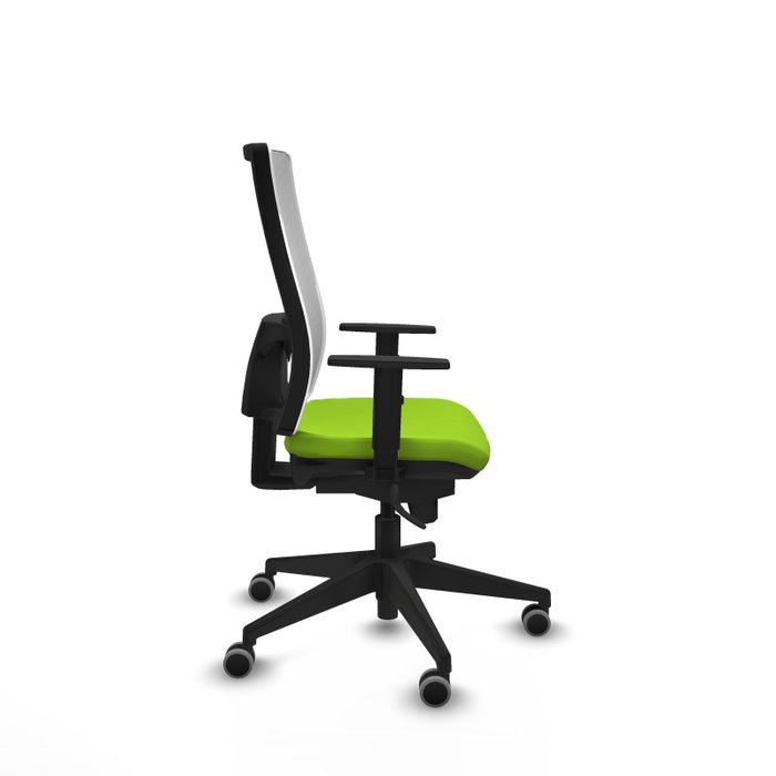 PIQUERAS Y CRESPO Fauteuil de bureau Horna, similicuir pistache et maille blanche, mécanisme synchro PIQUERAS Y CRESPO Fauteuil de bureau Horna, similicuir pistache et maille blanche, mécanisme synchro