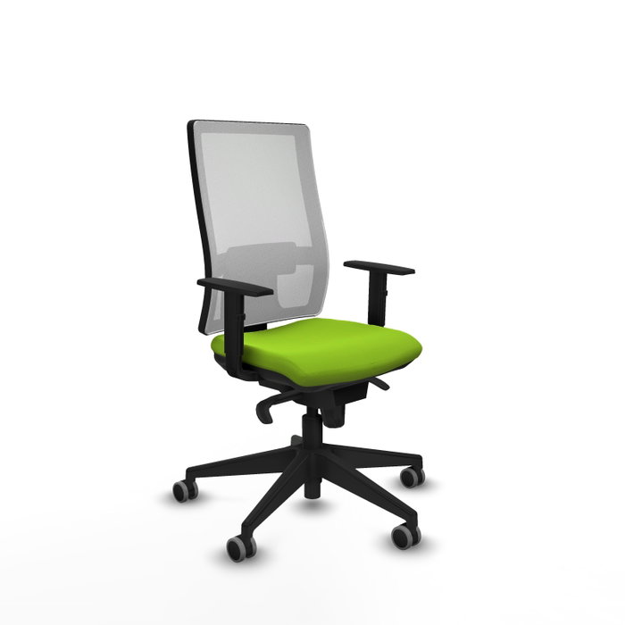 PIQUERAS Y CRESPO Fauteuil de bureau Horna, similicuir pistache et maille blanche, mécanisme synchro PIQUERAS Y CRESPO Fauteuil de bureau Horna, similicuir pistache et maille blanche, mécanisme synchro