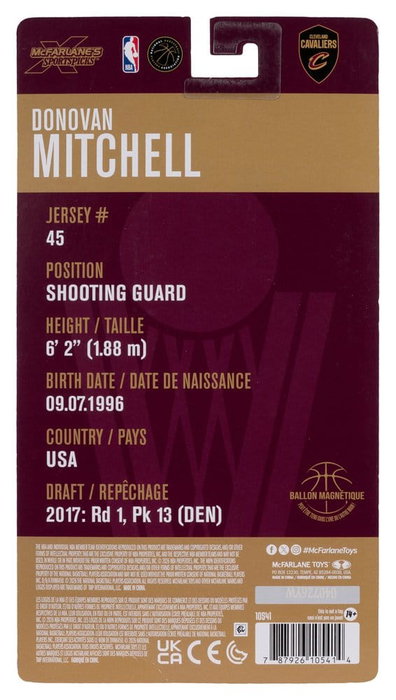 McFarlane Toys NBA SportsPicks Donovan Mitchell (Cleveland Cavaliers) 15 cm