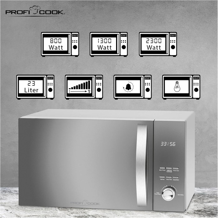 Proficook PC-MWG 1176 H Silver Proficook PC-MWG 1176 H Silver