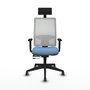 Piqueras y Crespo 1D066G1 Chaise de Bureau avec Appui-tête Bleu ciel
