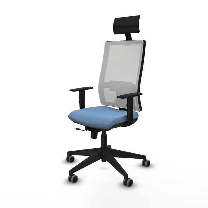 Piqueras y Crespo 1D066G1 Chaise de Bureau avec Appui-tête Bleu ciel
