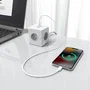 Link2Home Cube multiprise avec 4 prises secteur 16A et double port USB - Blanc