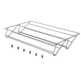Emuca Tiroir à chaussures pour armoires et dressings Quartz, 640 (M80), Acier, Titane