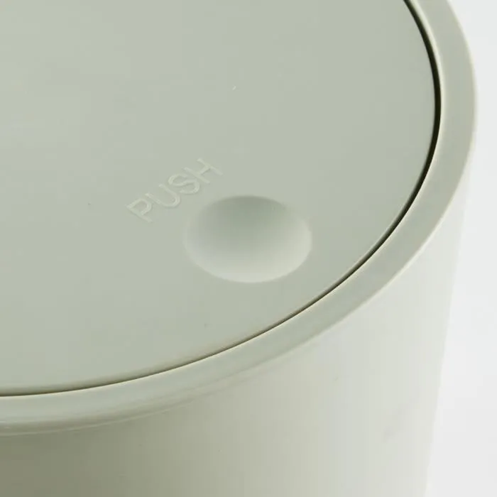 Today Utility - Poubelle de salle de bain avec couvercle poussoir, 8,5 L, polypropylène, Ø 21 x H 29 cm, verte, design minimaliste