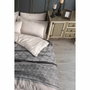 BigBuy Home Parure de couette King size Gris, 3 pièces